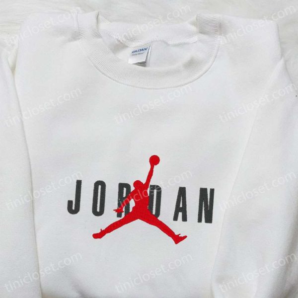 Nike x Jordan Embroidered Sweatshirt, NBA Sport Embroidered Shirt, Best Birthday Gift Ideas - Small Gifts Great Love - Image 3
