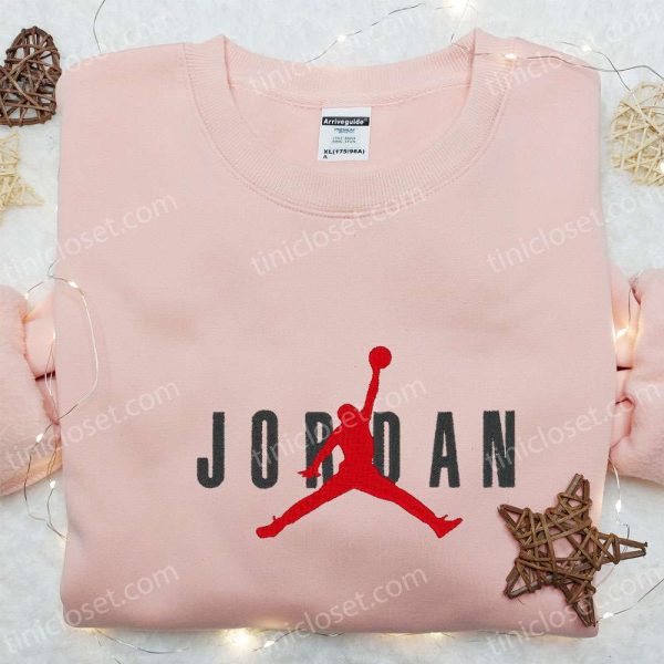 Nike x Jordan Embroidered Sweatshirt, NBA Sport Embroidered Shirt, Best Birthday Gift Ideas - Small Gifts Great Love - Image 4