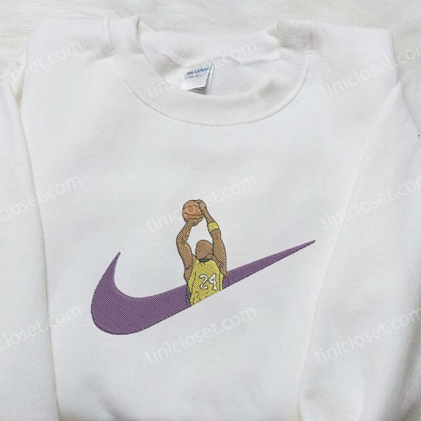 Nike x Kobe Bryant Embroidered Shirt, Los Angeles Lakers Embroidered Shirt, NBA x Nike Embroidered Shirt - Small Gifts Great Love