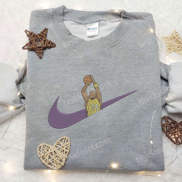 Nike x Kobe Bryant Embroidered Shirt, Los Angeles Lakers Embroidered Shirt, NBA x Nike Embroidered Shirt - Small Gifts Great Love - Image 4