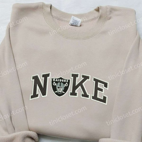 Nike x Las Vegas Raiders Embroidered Sweatshirt, NBA Sport Embroidered Shirt, Nike Inspired Embroidered Shirt - Small Gifts Great Love - Image 3