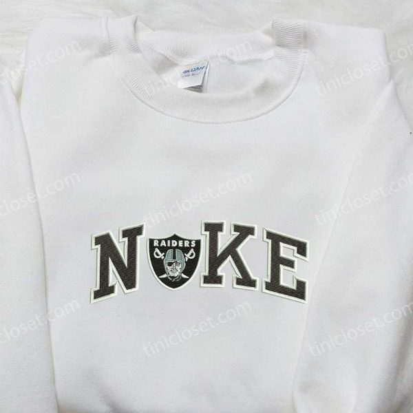 Nike x Las Vegas Raiders Embroidered Sweatshirt, NBA Sport Embroidered Shirt, Nike Inspired Embroidered Shirt - Small Gifts Great Love - Image 5