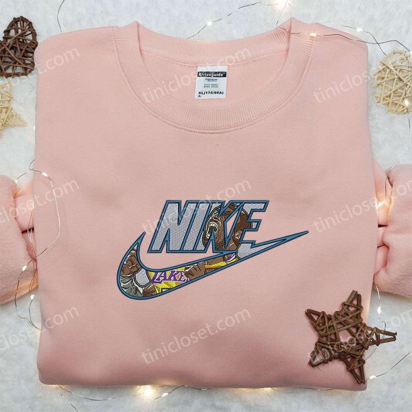 Nike x LeBron James Embroidered Shirt, Los Angeles Lakers Embroidered Shirt, Best Gifts for Sports Fans - Small Gifts Great Love - Image 2