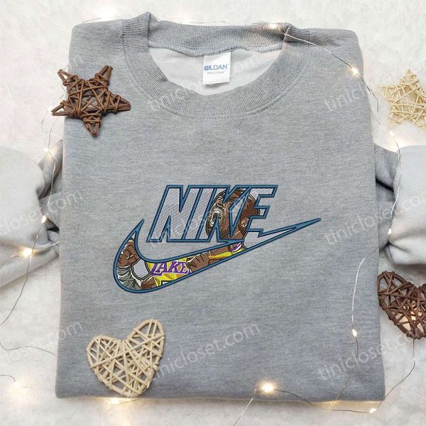 Nike x LeBron James Embroidered Shirt, Los Angeles Lakers Embroidered Shirt, Best Gifts for Sports Fans - Small Gifts Great Love - Image 5