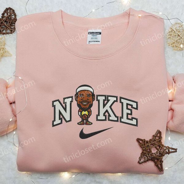 Nike x Lebron James Embroidered Shirt, Los Angeles Lakers Embroidered Shirt, NBA Embroidered Shirt - Small Gifts Great Love - Image 2
