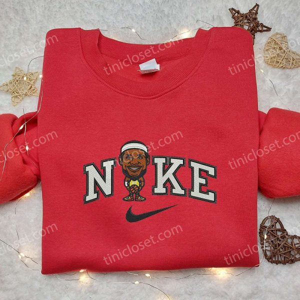 Nike x Lebron James Embroidered Shirt, Los Angeles Lakers Embroidered Shirt, NBA Embroidered Shirt - Small Gifts Great Love - Image 3