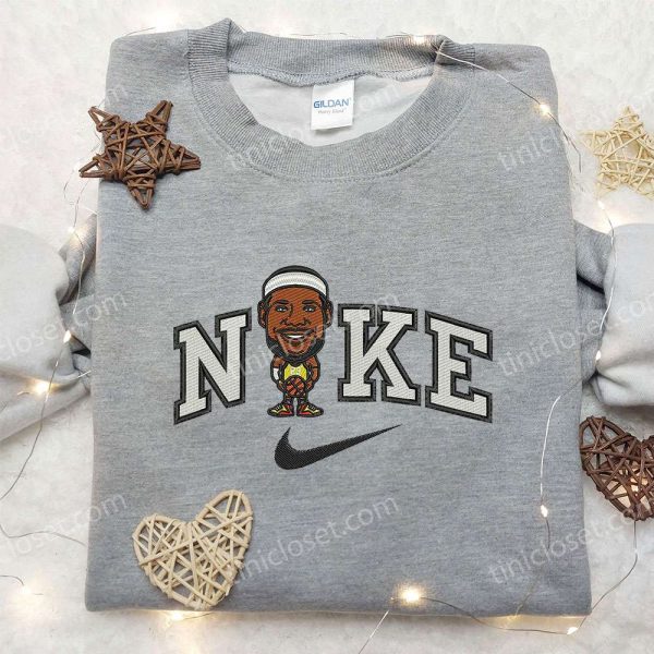 Nike x Lebron James Embroidered Shirt, Los Angeles Lakers Embroidered Shirt, NBA Embroidered Shirt - Small Gifts Great Love - Image 5