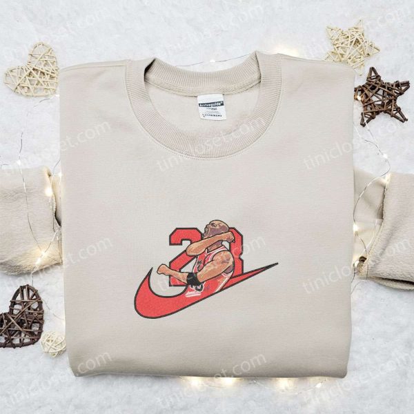 Nike x Michael Jordan Embroidered T-shirt, Celebrity Embroidered T-shirt, NBA Sports Embroidered T-shirt - Small Gifts Great Love - Image 3