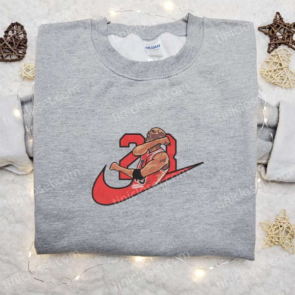 Nike x Michael Jordan Embroidered T-shirt, Celebrity Embroidered T-shirt, NBA Sports Embroidered T-shirt - Small Gifts Great Love - Image 4