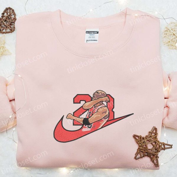 Nike x Michael Jordan Embroidered T-shirt, Celebrity Embroidered T-shirt, NBA Sports Embroidered T-shirt - Small Gifts Great Love - Image 5