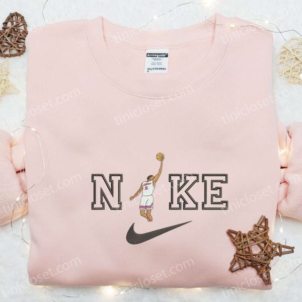 Nike x NBA Player Embroidered Shirt, NBA Sports Embroidered Shirt, Custom Nike Embroidered Shirt - Small Gifts Great Love