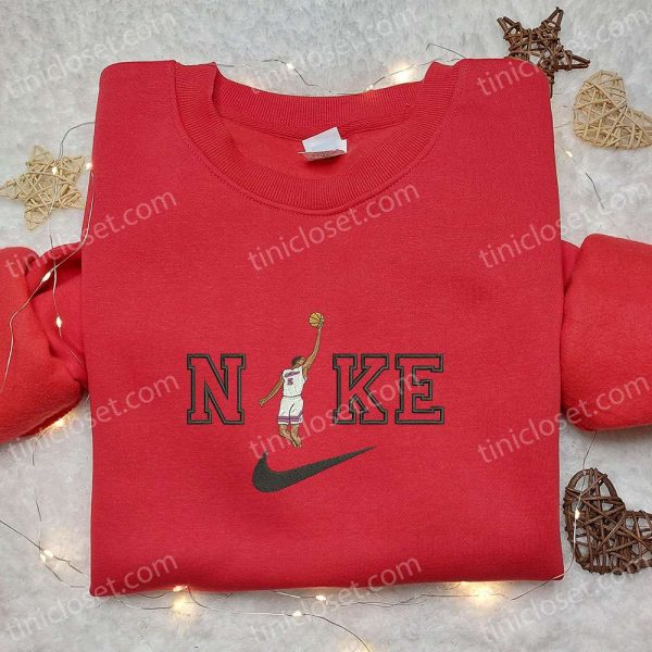Nike x NBA Player Embroidered Shirt, NBA Sports Embroidered Shirt, Custom Nike Embroidered Shirt - Small Gifts Great Love - Image 2