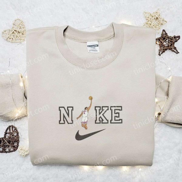 Nike x NBA Player Embroidered Shirt, NBA Sports Embroidered Shirt, Custom Nike Embroidered Shirt - Small Gifts Great Love - Image 3