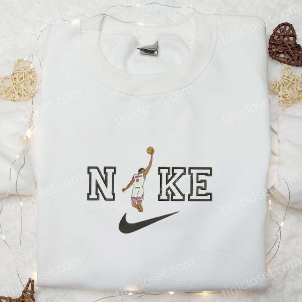 Nike x NBA Player Embroidered Shirt, NBA Sports Embroidered Shirt, Custom Nike Embroidered Shirt - Small Gifts Great Love - Image 5