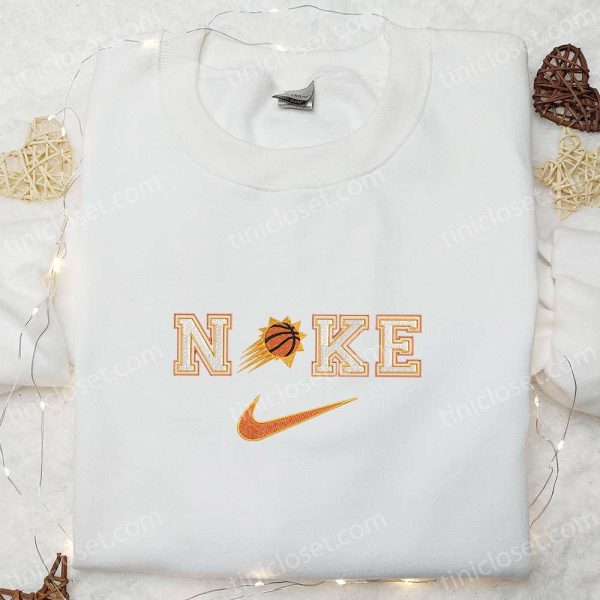 Nike x Phoenix Embroidered Shirt, NBA Sports Embroidered Shirt, Nike Inspired Embroidered Shirt - Small Gifts Great Love