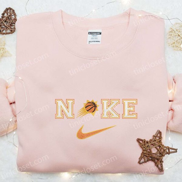Nike x Phoenix Embroidered Shirt, NBA Sports Embroidered Shirt, Nike Inspired Embroidered Shirt - Small Gifts Great Love - Image 2