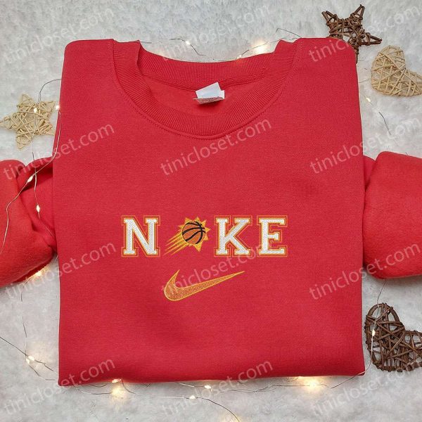 Nike x Phoenix Embroidered Shirt, NBA Sports Embroidered Shirt, Nike Inspired Embroidered Shirt - Small Gifts Great Love - Image 3
