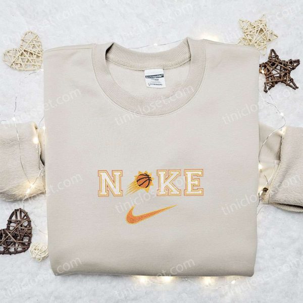 Nike x Phoenix Embroidered Shirt, NBA Sports Embroidered Shirt, Nike Inspired Embroidered Shirt - Small Gifts Great Love - Image 4