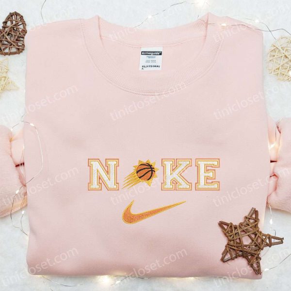 Nike x Phoenix Suns Embroidered Hoodie, NBA Sports Embroidered Hoodie, Nike Inspired Embroidered Hoodie - Small Gifts Great Love - Image 3