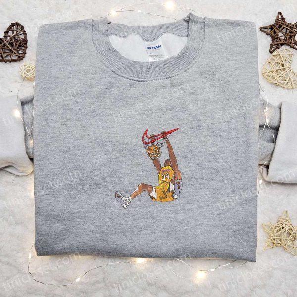 Nike x Shaquille O’Neal Embroidered Shirt, Celebrity Embroidered Shirt, NBA Sports Embroidered Shirt - Small Gifts Great Love - Image 2