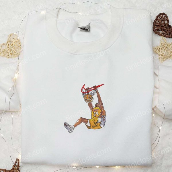 Nike x Shaquille O’Neal Embroidered Shirt, Celebrity Embroidered Shirt, NBA Sports Embroidered Shirt - Small Gifts Great Love - Image 3