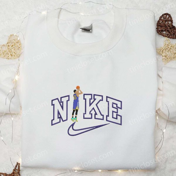 Nike x Steph Curry Jump Embroidered Shirt, Celebrity Embroidered Shirt, NBA Sports Embroidered Shirt - Small Gifts Great Love - Image 3