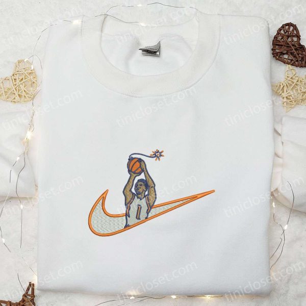 Nike x Swoosh Basketball Embroidered Sweatshirt, NBA Sports Embroidered Sweatshirt, Nike Inspired Embroidered Sweatshirt - Small Gifts Great Love - Image 3