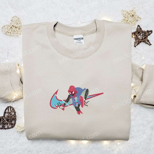 Nike x Swoosh Spiderman Jordan Embroidered Shirt, NBA Sports Embroidered Shirt, Custom Nike Embroidered Shirt - Small Gifts Great Love