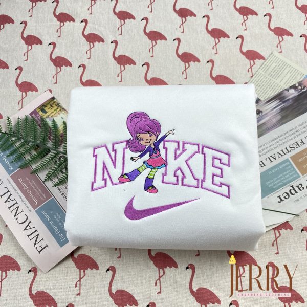 Plum Pudding And Strawberry Shortcake Nike Embroidered Sweatshirt, Matching Embroidered Hoodies - Image 2