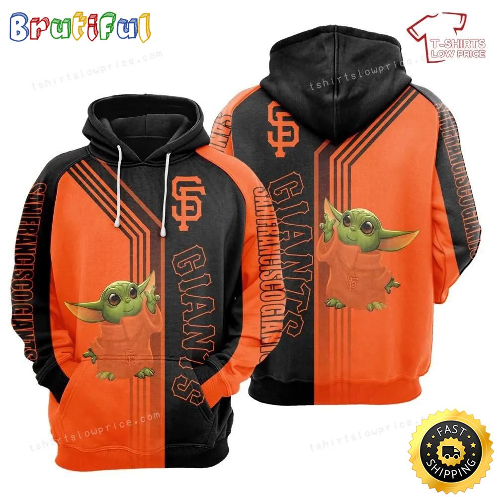 San Francisco Giants Baby Yoda Full Print 3d Hoodie And Zipper, Sf Giants Gift Idea