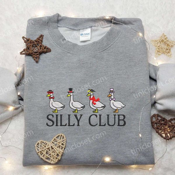 Silly Club Goose Embroidered Shirt, Animal Embroidered Shirt, Funny Embroidered Shirt - Small Gifts Great Love - Image 5