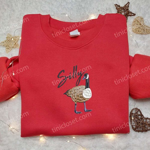 Silly Goose Embroidered Shirt, Animal Embroidered Shirt, Best Gifts for Family - Small Gifts Great Love - Image 3