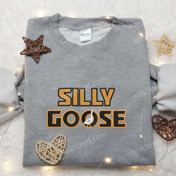 Silly Goose Embroidered Shirt, Animal Embroidered Shirt, Best Gifts for Family - Small Gifts Great Love - Image 5
