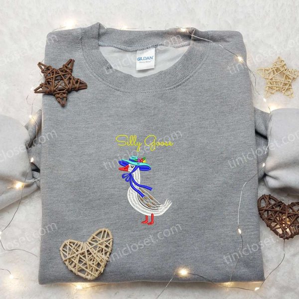 Silly Goose Embroidered Shirt, Animal Embroidered Shirt, Funny Embroidered Shirt - Small Gifts Great Love - Image 5