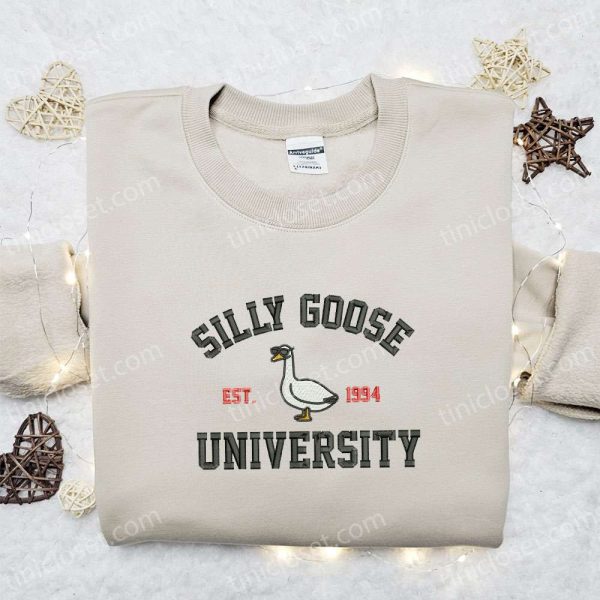 Silly Goose Est 1994 University Embroidered Shirt - Small Gifts Great Love - Image 2