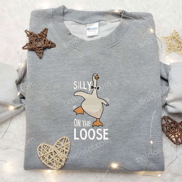 Silly Goose on the Loose Embroidered Shirt, Animal Embroidered Shirt, Funny Embroidered Shirt - Small Gifts Great Love - Image 5