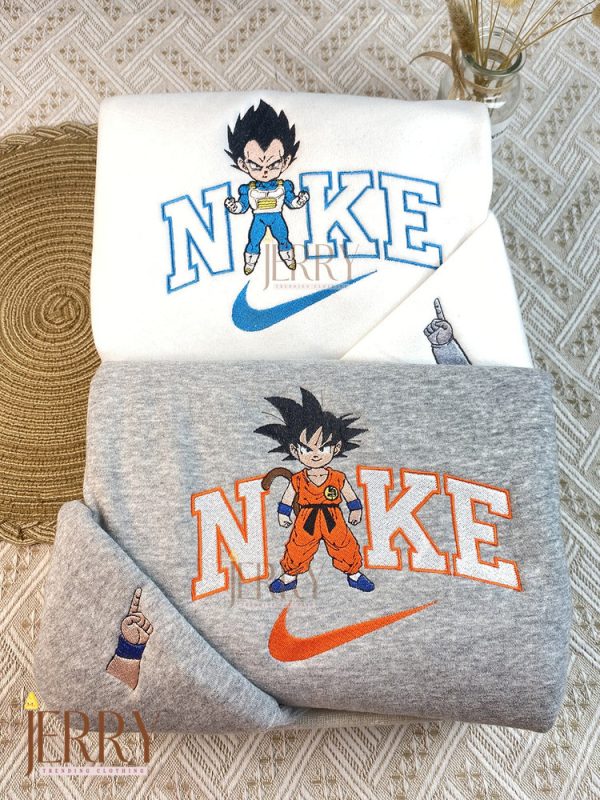 Son Goku And Vegeta Dragon Ball Nike Embroidered Sweatshirt