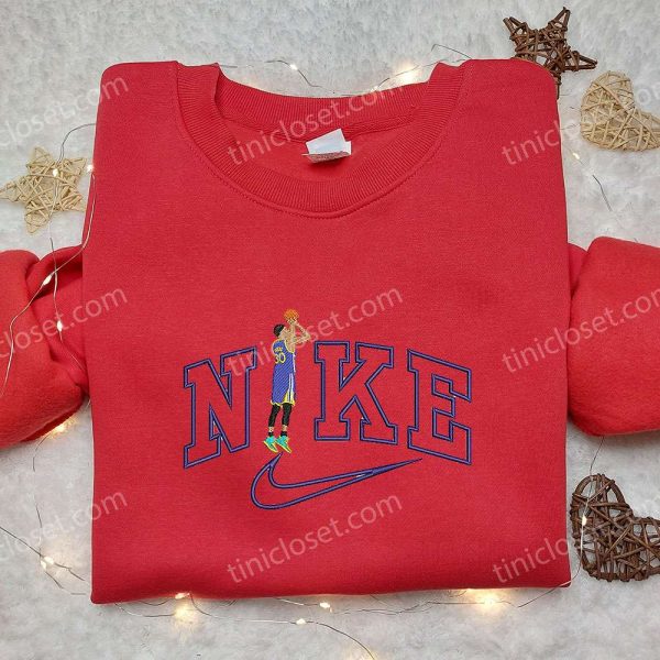 Steph Curry x Nike Embroidered Sweatshirt, Golden State Warriors NBA Sport Embroidered Shirt, Nike Inspired Embroidered Shirt - Small Gifts Great Love - Image 3