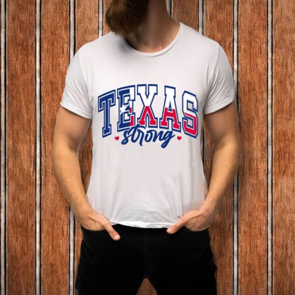 Texas Strong Bold Letter Flag T-Shirt 2025 - Image 2