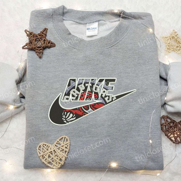 Toronto Raptors x Nike Embroidered Sweatshirt, NBA Sport Embroidered Shirt, Nike Inspired Embroidered Shirt - Small Gifts Great Love - Image 3