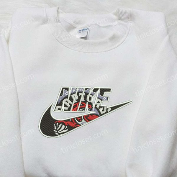Toronto Raptors x Nike Embroidered Sweatshirt, NBA Sport Embroidered Shirt, Nike Inspired Embroidered Shirt - Small Gifts Great Love - Image 4
