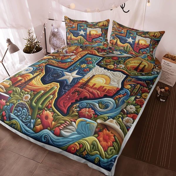 Best Texas Design Bedding Set Quilt Blanket Duvet Cover TXBQ49