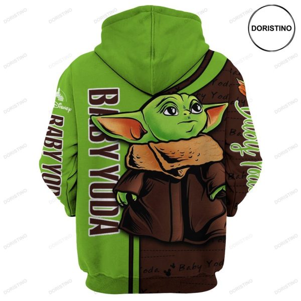 Baby Yoda Cartoon Graphic All Over Print Hoodie
