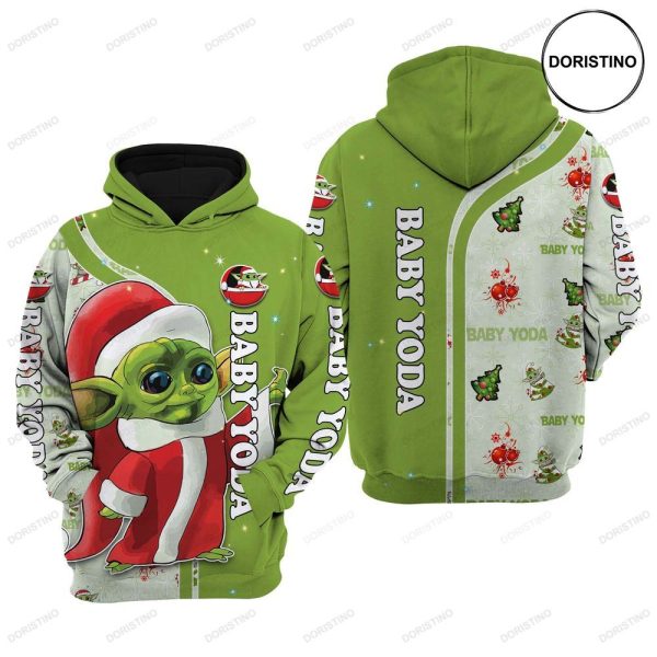 Baby Yoda Christmas All Over Print Hoodie