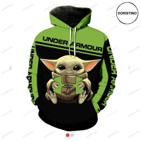 Baby Yoda Hug Under Armour All Over Print Hoodie