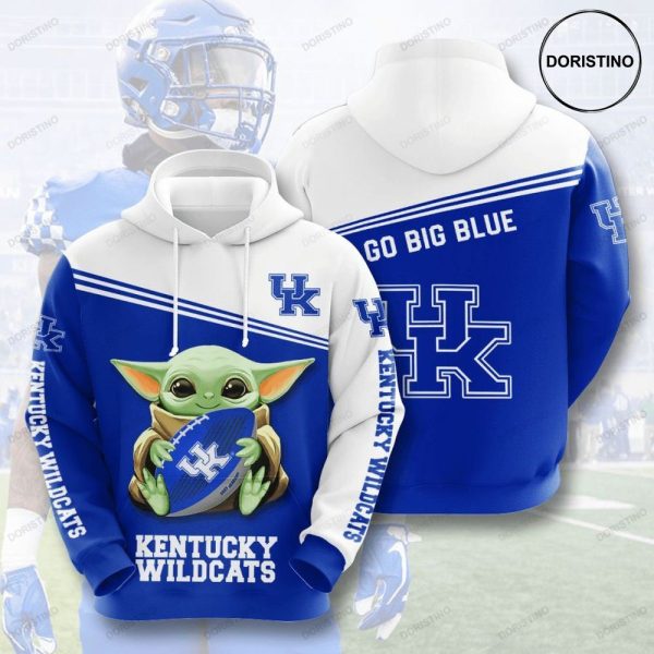 Baby Yoda Kentucky Wildcats Awesome 3D Hoodie