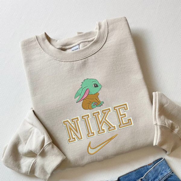 Baby Yoda X Nike Embroidered Sweatshirt - TerraBell Designs