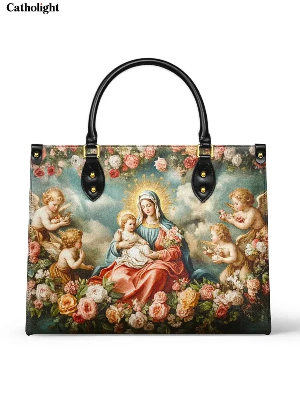 Halo Of Roses Leather Bag