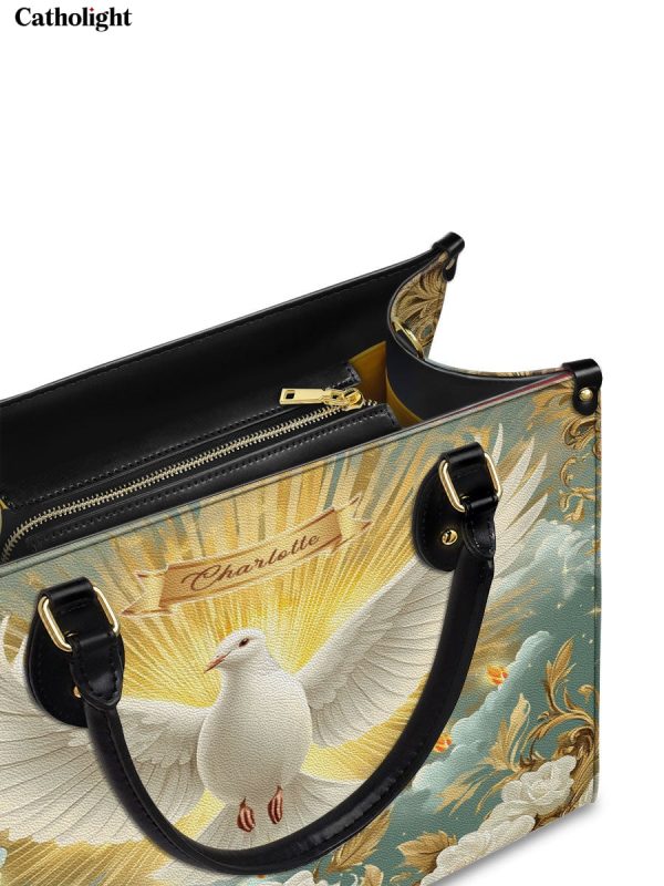 Grace of the Holy Spirit Personalized Leather Bag - Image 2