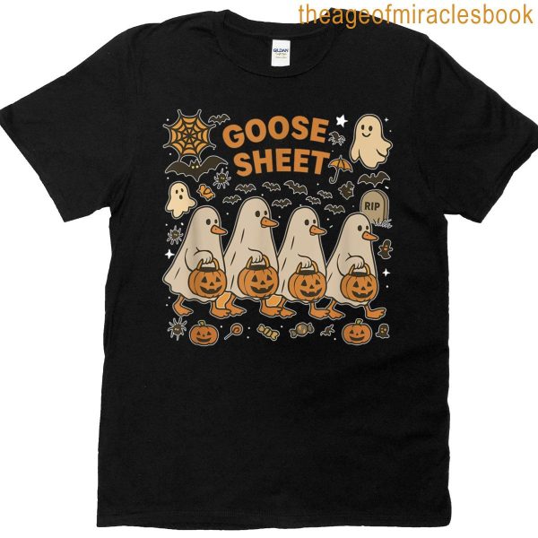 Boo Goose Sheet Goose Costume Ghost Goose Halloween Outfits T-shirt